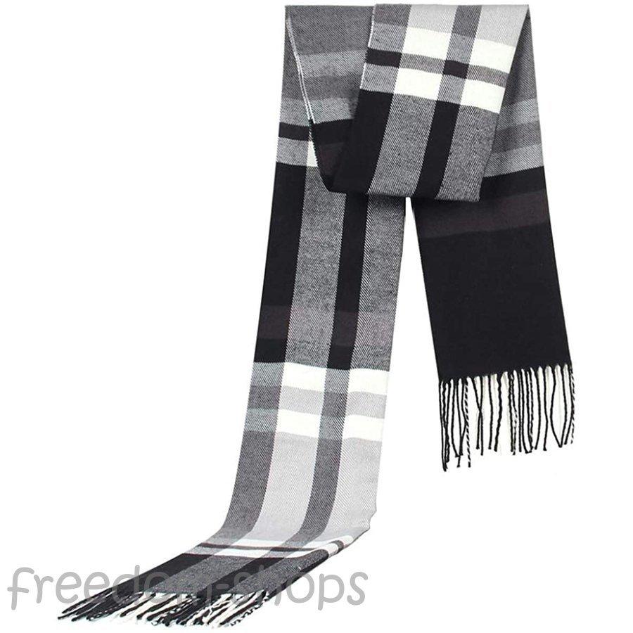 トレンド チェック マフラー フリンジ付き カシミヤタッチ メンズ スカーフ ストール 新色追加
