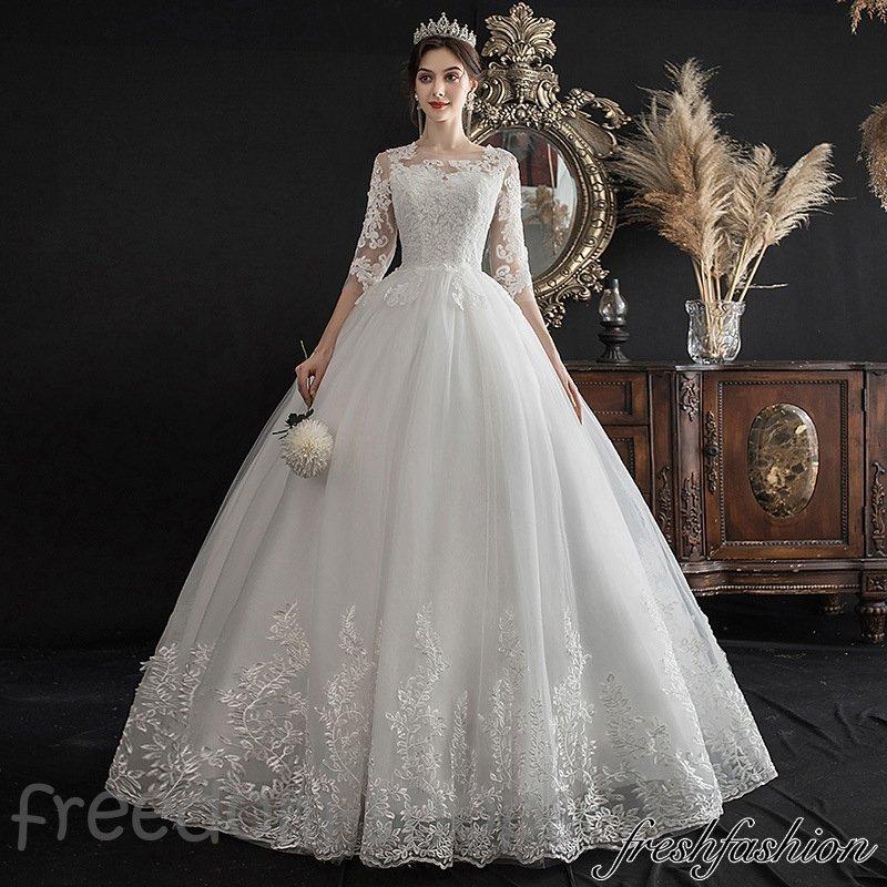 ケース販売のウェディングドレス 花嫁ドレス 結婚式 二次会 白 ロングドレス 結婚式 白 ブライダル 花嫁ドレス Aライン パーティードレス 撮影 披露宴 結婚式 演奏会 2329d2 Fs191 Freedom Shops 激安セール即納