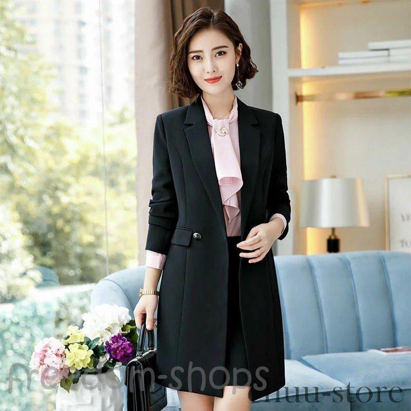 レディース テーラードジャケット ロング丈 アウター 秋 冬 カジュアル フォーマル 長袖 キュート 大人 可愛い フェミニン きれいめ 超安い