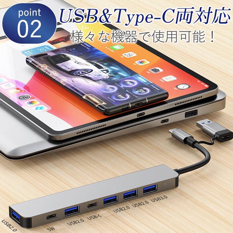 USBハブ 7in1 Type-C SDカードリーダー HDMI ポート 4K高画質 PD急速充電 HDMI出力 USB3.0対応 ノートパソコン｜freedom-shops｜05