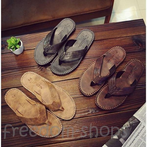 シルバーピーチ レザー サンダル メンズ おしゃれ Pu 革 合皮 シンプル 安い ビーチサンダル 茶 ブラウン 夏 父の日 Cvgarmendia Com