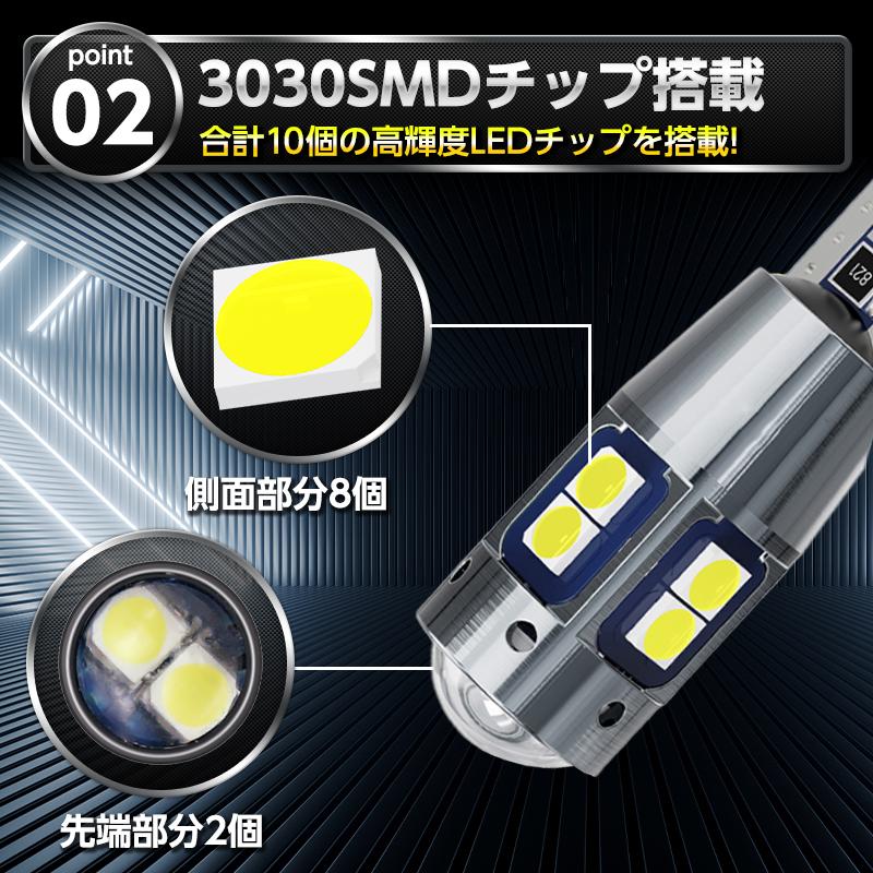 t10 バルブ led 爆光 t16 led バックランプ ポジションランプ 汎用 車 12V 24V ウェッジ 2個セット｜freedom-stores｜04