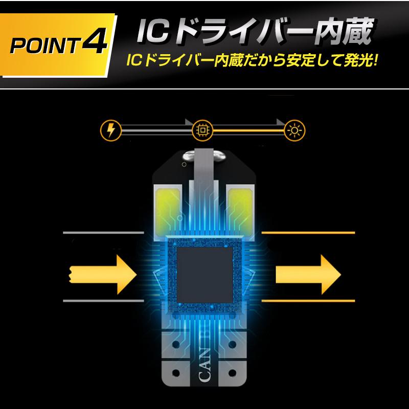 t10 バルブ led ポジションランプ led ナンバー灯 ルームランプ led 車 トランク灯 led電球 12v ウェッジ ホワイト 白 車検対応｜freedom-stores｜05