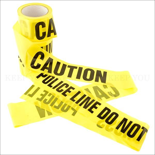 バリケードテープ 7.5cm×100m 非粘着 5タイプ イエロー 英語 CAUTION