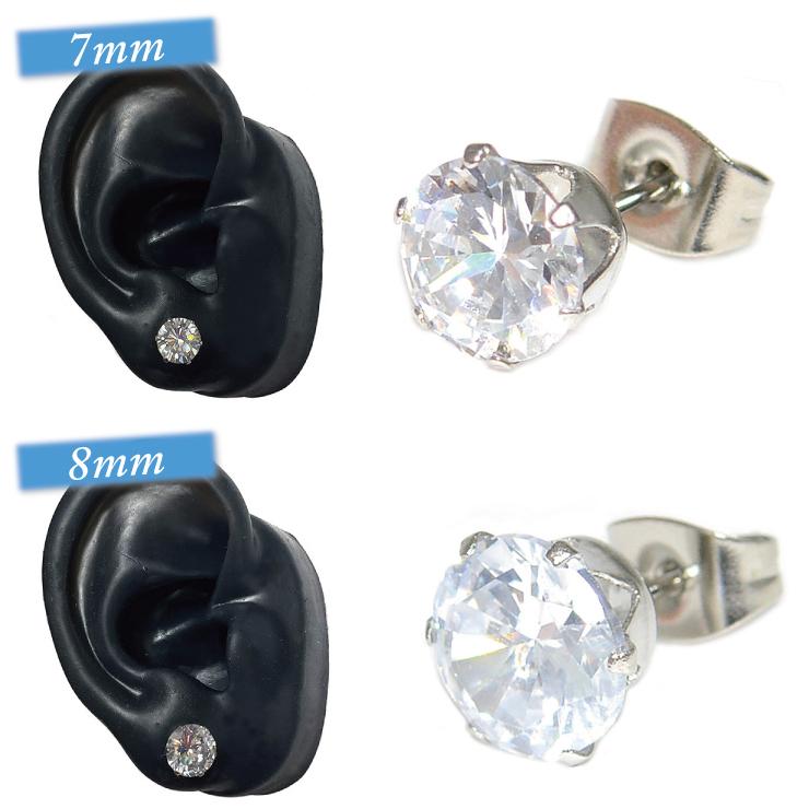 ジュエルピアス 片耳用 クリスタルカラー 7mm〜10mm 20G(0.8mm