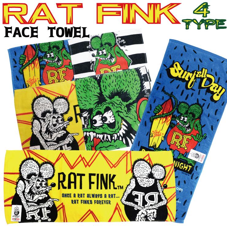 2枚までメール便280円対応】ラットフィンク フェイスタオル 4種類 RAT