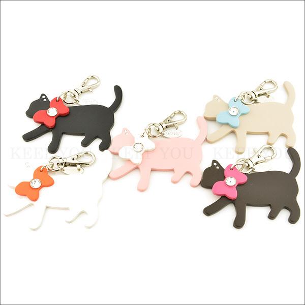 2756】ジャンピング猫 キーホルダー 天然石 リス 秋冬 チャーム