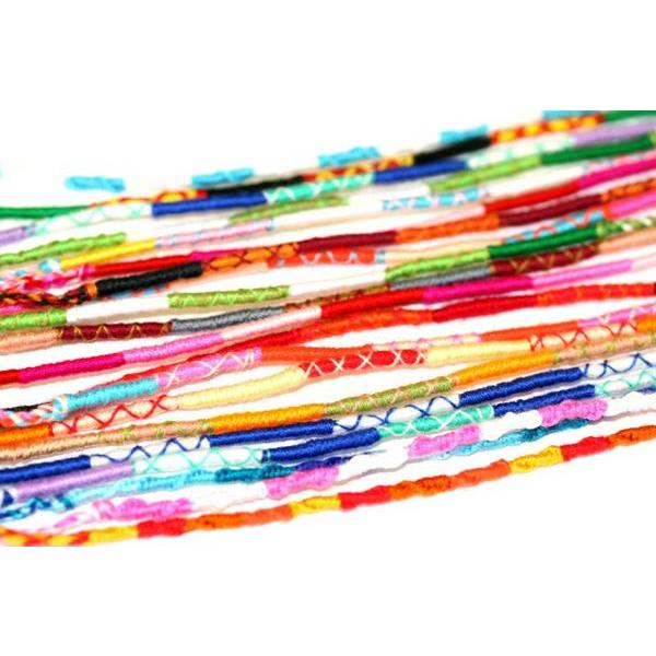 ミサンガ ブレスレット 10本セット 細い糸を編みこんだハンドメイド