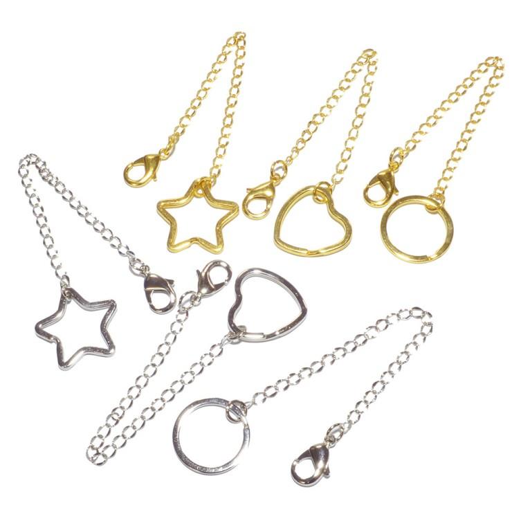 ハンドメイド バッグチャーム チェーンチャーム ゴールドカラー