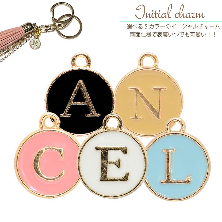 イニシャルチャーム 007 モチーフ パーツ スモールサイズ コイン型 5