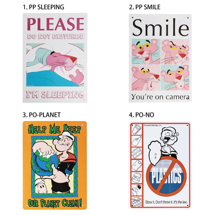 プラスチックサインプレート 5デザイン 看板 アメリカンコミック