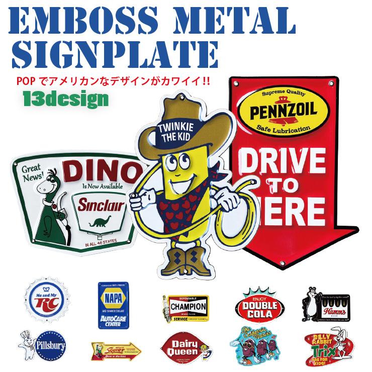 エンボスサインプレート 看板 アメリカンコミック アメリカン 壁掛け