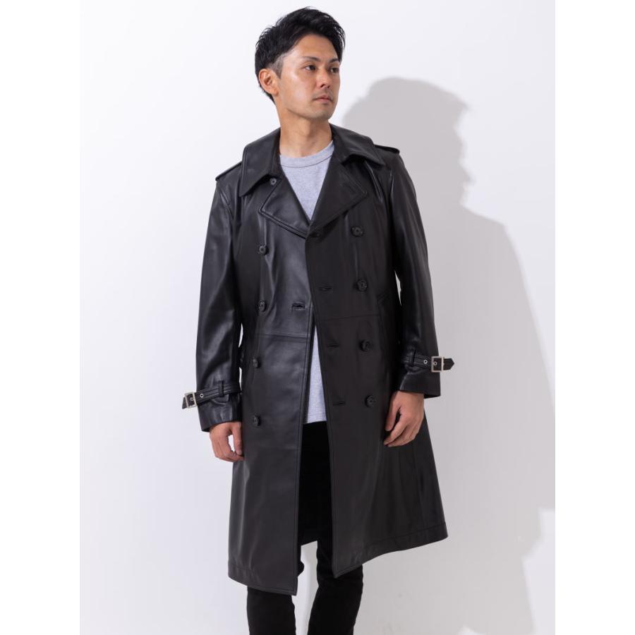 フリーダムレザー トレンチコート ラムレザー 革ジャン 本革 レザー  