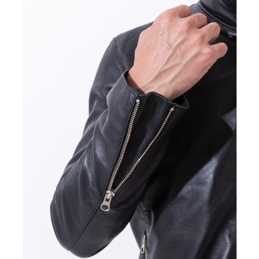 フリーダムレザー 革ジャン メンズ 襟ボア ハイネック 本革 レザー