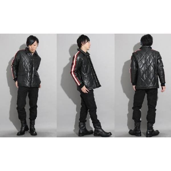 46サイズ　フリーダム　レザージャケット　キルティング 楽天市場】Freedom 本革 シングルライダースジャケット メンズ