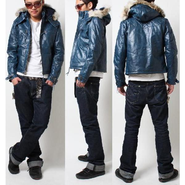 革ジャン レザージャケット レザー 本革 皮ジャン メンズ ライダースジャケット 2471の画像