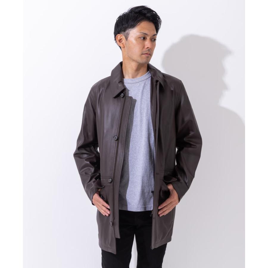 フリーダムレザー 革ジャン ラムレザー レザーコート セットイン 本革