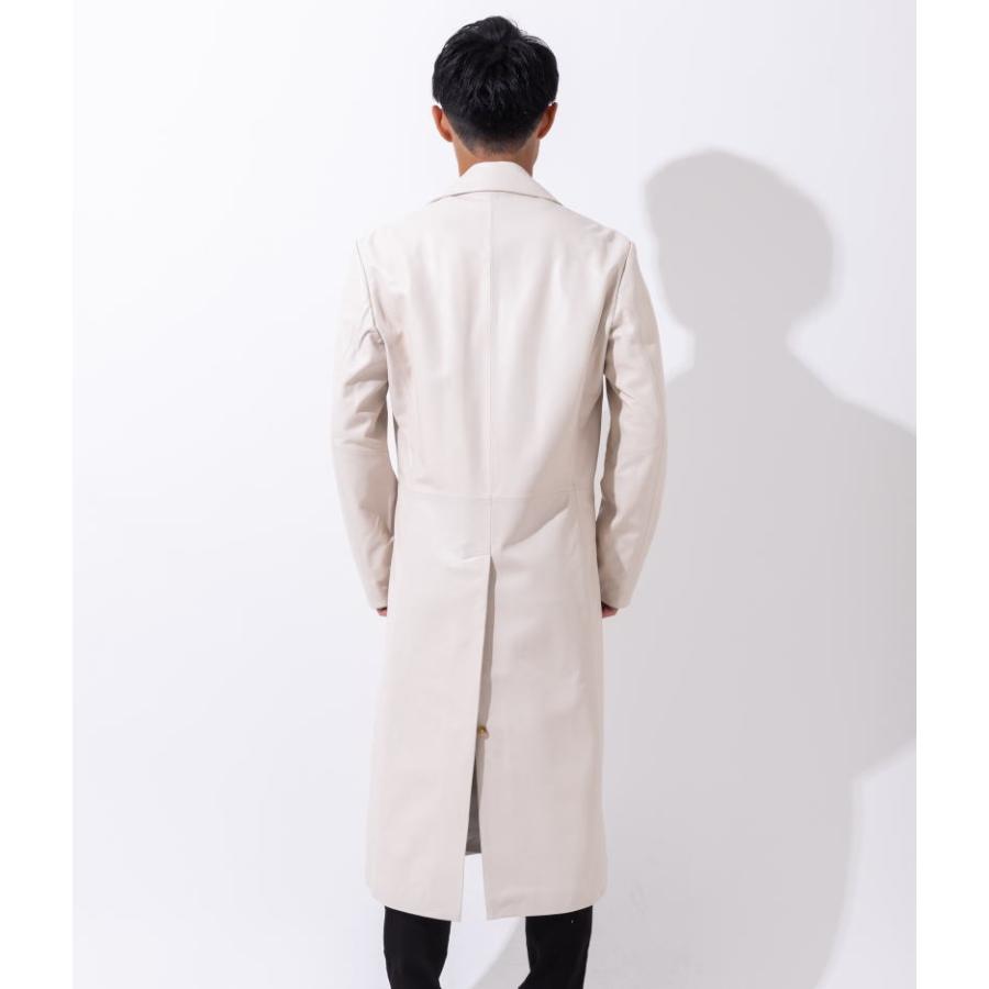 フリーダムレザー 革ジャン ラムレザー チェスターロングレザーコート