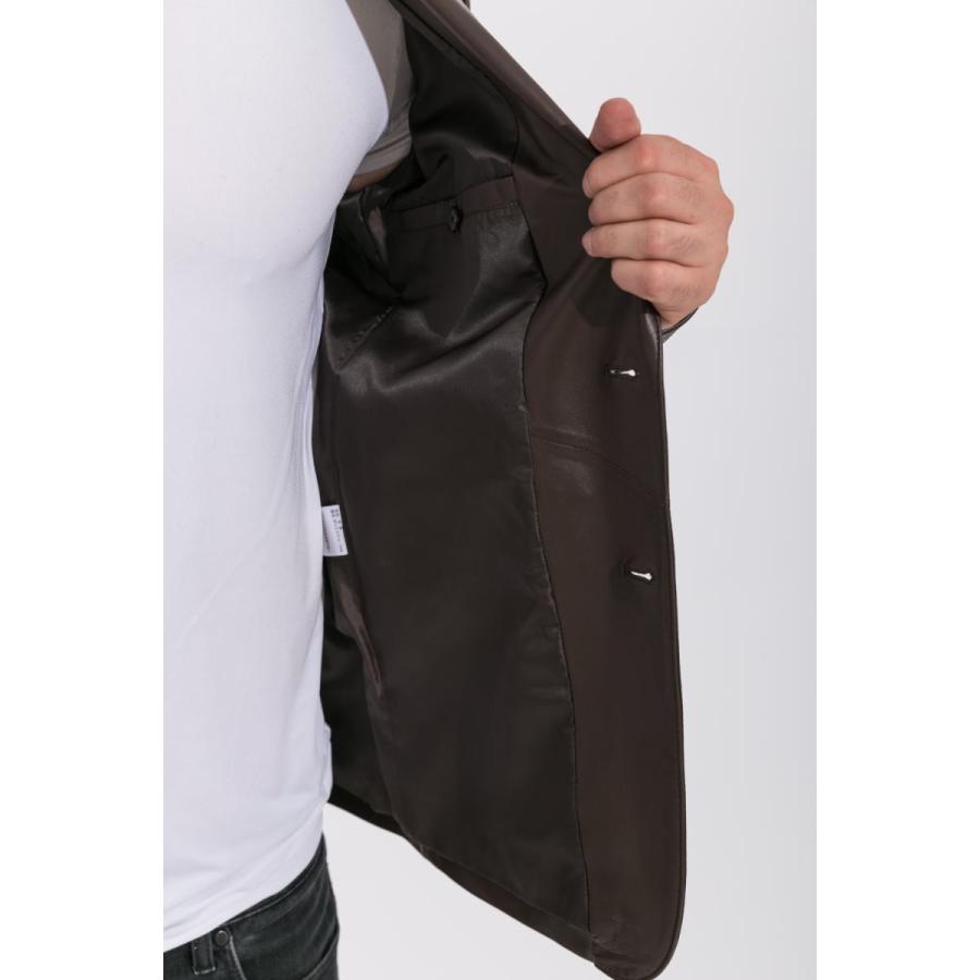 フリーダムレザー 革ジャン ラムスキン サイドベンツ2つ釦 レザー