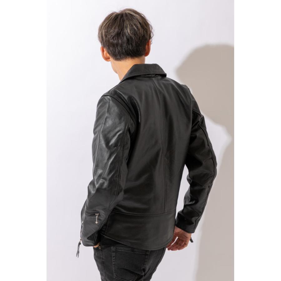 デザインワークスゴートレザー立ち襟タイプブルゾン