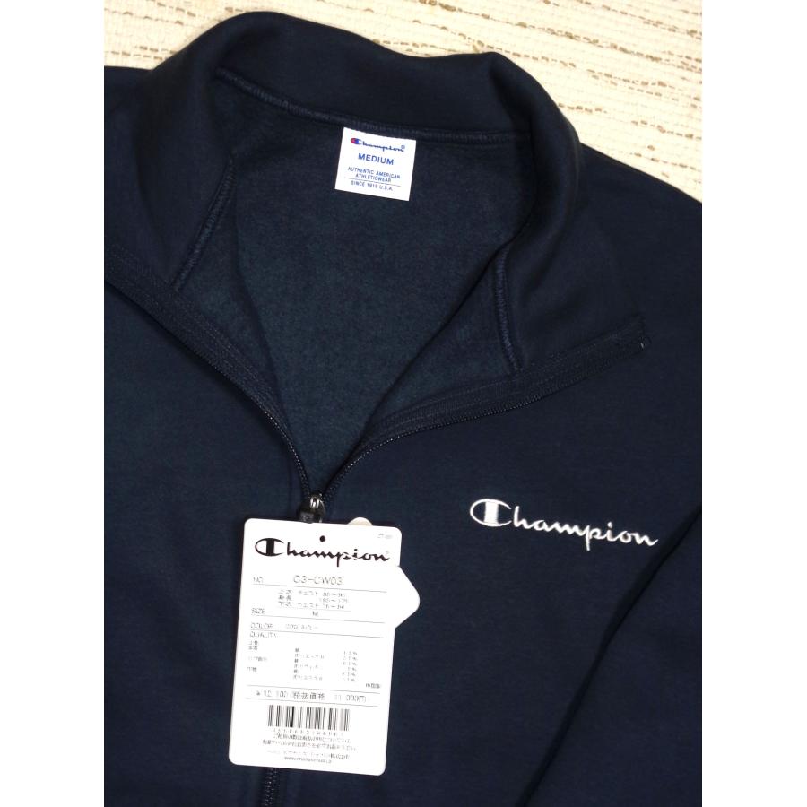 Champion ジャケットとパンツ セット 黒/青 Champion（チャンピオン）ベロア ジップアップジャケット パンツ 上下