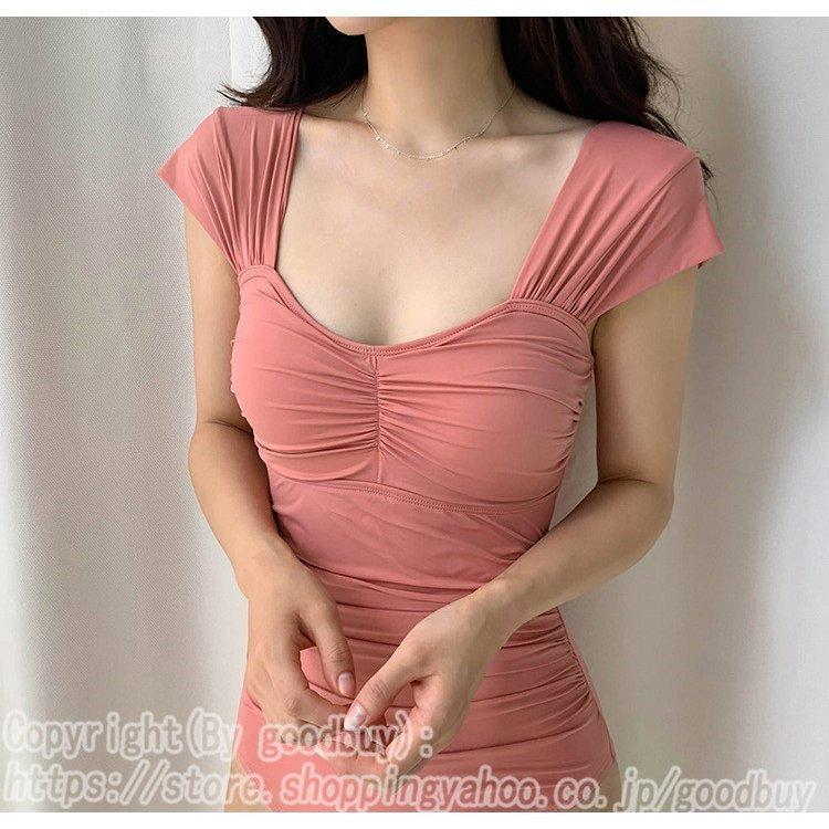 水着 レディース ワンピース 体型カバー オールインワン ビキニ ハイウエスト ママ水着 きれい 可愛い スイミング 大きいサイズ 新品 卸売 40代 着痩せ 海水浴