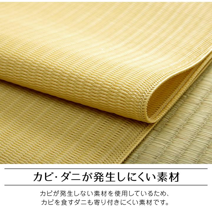 イケヒコ ラグ 洗える 日本製 国産 レジャー 和室 シンプル グリーン 江戸間10畳(約435×352) 2112209