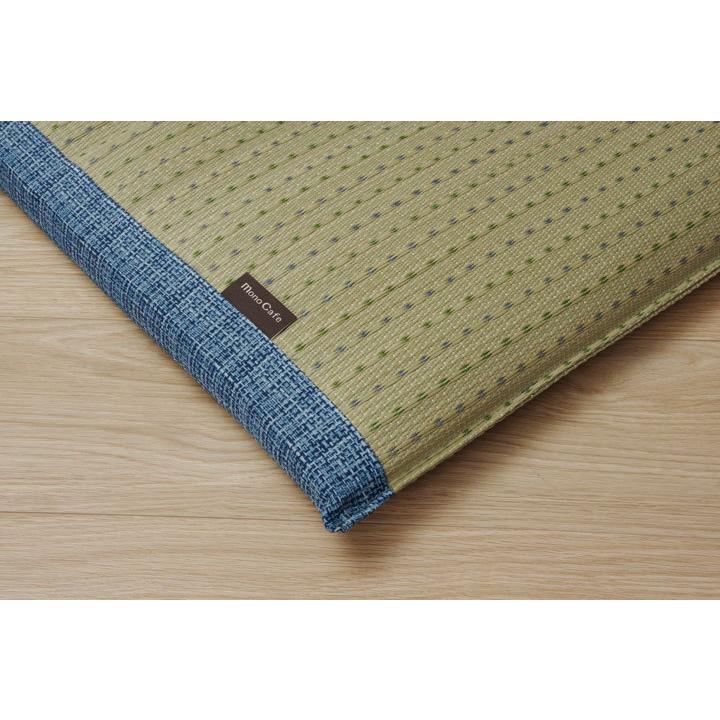 イケヒコ クッション クッション性 い草 シンプル 小林製薬コバガード使用 約43×43 ブルー 3167709 :3167709:フリーダム