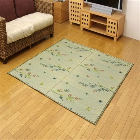 イケヒコ い草花ござカーペット 『嵐山』 江戸間8畳(約348×352) 4313608