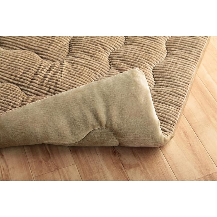 イケヒコ こたつ布団 正方形 無地 コーデュロイ調 【オレンジ】 約205