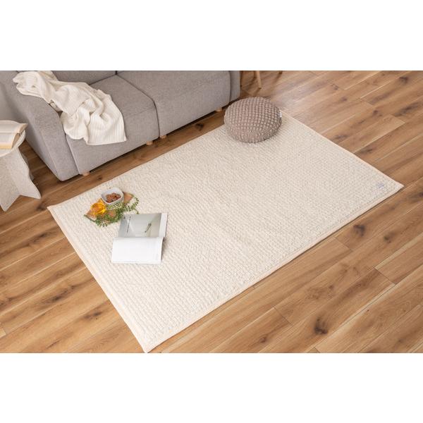 東谷 GLK-204IV 接触冷感 ポップコーン生地 ラグ ラグマット かわいい