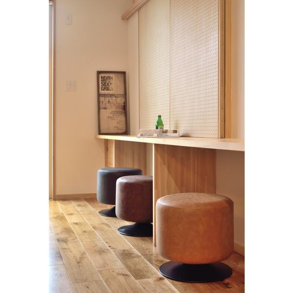 東谷 ラウンドスツール PC-505BR W40×D40×H40 6kg 完成品 : フリーダム