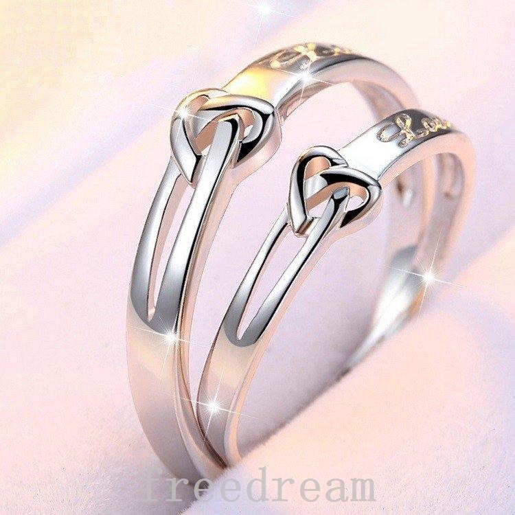 ペアリングフリーサイズリング指輪ハートloveサイズフリーシルバー925プラチナ仕上げc型リングアクセサリー通販 3n7icdtqsl ペアアクセサリー Mcwork Com Mx