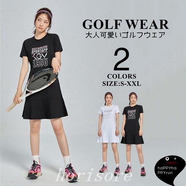 柔らかい ワンピースレディースゴルフ22春夏新作ゴルフウェアaライン着痩せ夏コーデ通気吸汗半袖きれいめ40代50代秋コーデ ワンピース サイズ M Www We Job Com