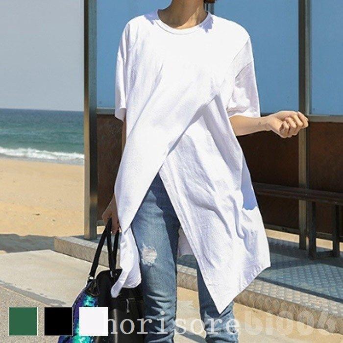 Tシャツワンピースレディースロング丈カットソー半袖ゆったり体系カバートップス Ho4r Free Dream 通販 Yahoo ショッピング