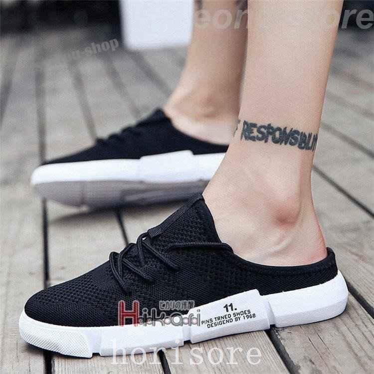 お手軽価格で贈りやすい サンダル スニーカーメンズサボサンダルスリッポンかかとなしシュー スニーカーメンズサボ サンダルスリッポンかかとなしシューズ履きやすい靴サボスニーカー黒白 Www Threeriversofs Com