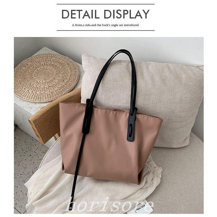 トートバッグレディースバッグかばん大容量ナイロンカジュアルカバンおしゃれ黒ピンク通学通勤22春夏母の日代30代40代 ラウンド