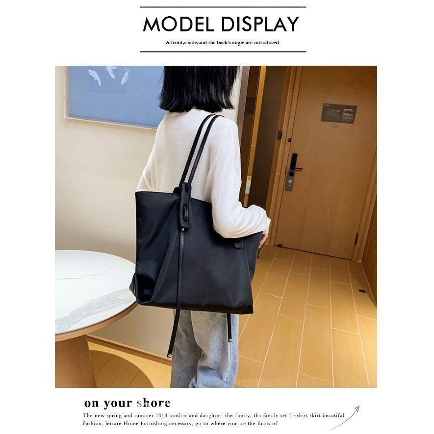 トートバッグレディースバッグかばん大容量ナイロンカジュアルカバンおしゃれ黒ピンク通学通勤22春夏母の日代30代40代 ラウンド