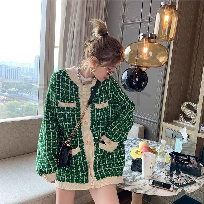 自社製の-2点買うと10%OFF一部春 ツイード チェック •カーディガン