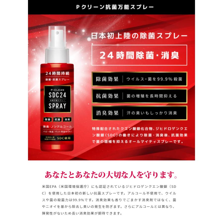 ○ 24本 ケース販売 正規販売代理店 Pクリーン 抗菌万能スプレー