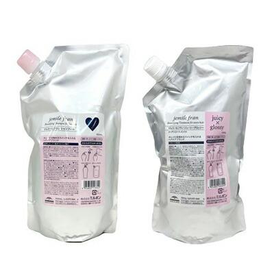 ● セット販売 ミルボン ジェミールフラン シャンプー H ハート 1000ml + トリートメント ジューシー グロッシー 1000g 詰め替え リフィル 美容室専売 サロン専売 ヘアケア うるおい ツヤ MILBON MILBON（ミルボン） ○ セット販売 ジェミールフラン シャンプー H