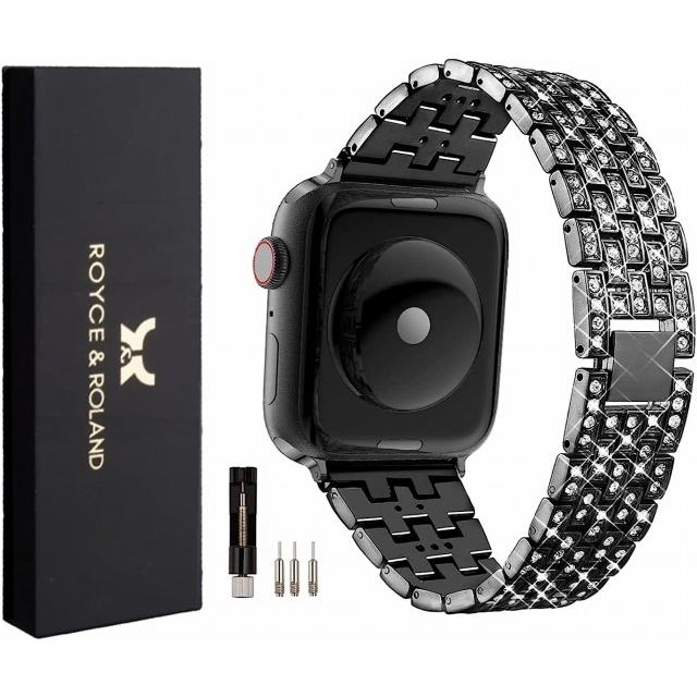 Royce&Roland】Apple Watch ダイヤ シルバー メタル 時計バンド Royce&Roland】Apple Watch ダイヤ シルバー メタル 時計バンド