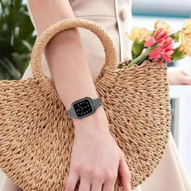 Royce&Roland】Apple Watch ダイヤ シルバー メタル 時計バンド Royce&Roland】Apple Watch ダイヤ シルバー メタル 時計バンド