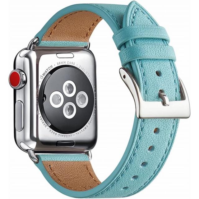 Apple Watch バンド 本革製 レザー (38/40/41mm,ティファニー Apple Watch バンド 本革製 レザー (38/40/41mm,ティファニー