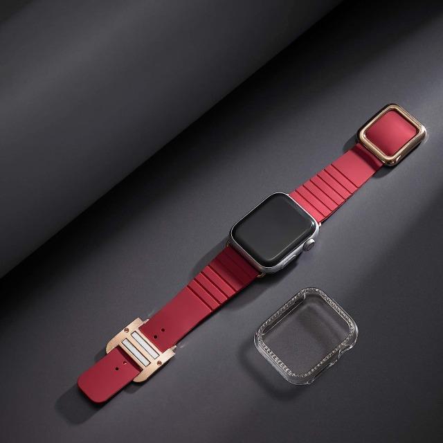 Handodo シリカゲルモダンバックルバンド 42mm 44mm, バンド Apple 