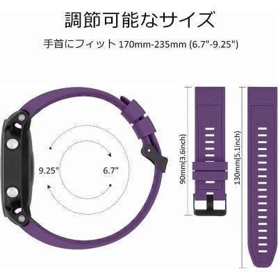 GARMIN ガーミン Fenix  バンド, 22mmクイックフィット シリコーン製 交換用ベルト｜freejia｜05