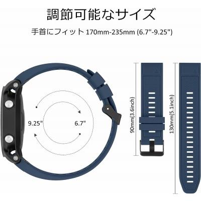 GARMIN ガーミン Fenix  バンド, 22mmクイックフィット シリコーン製 交換用ベルト｜freejia｜05