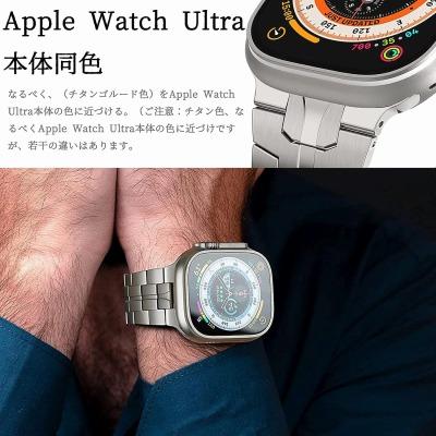 ステンレスバンド 49mm専用バンド チタン色 サイバーパンク風柄 ステンレスバンド 49mm専用バンド チタン色 サイバーパンク風柄