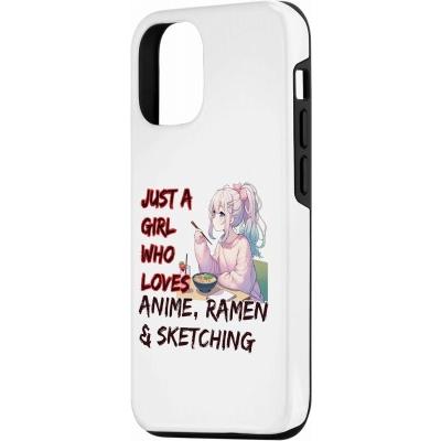 iPhone 14 日本アニメ Just A Girl Loves アニメ ラーメンとスケッチ スマホケース｜freejia｜04