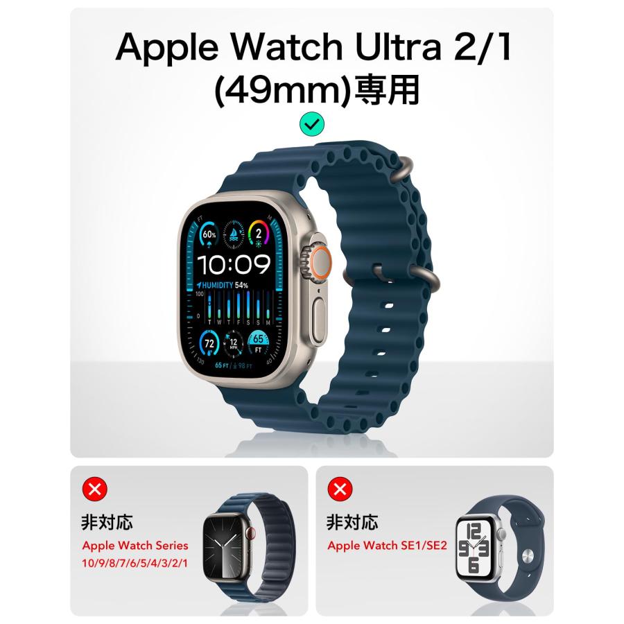ESR Apple Watch Ultra 2 / 1 ケース(49mm) カバー フィルム 2枚つき 